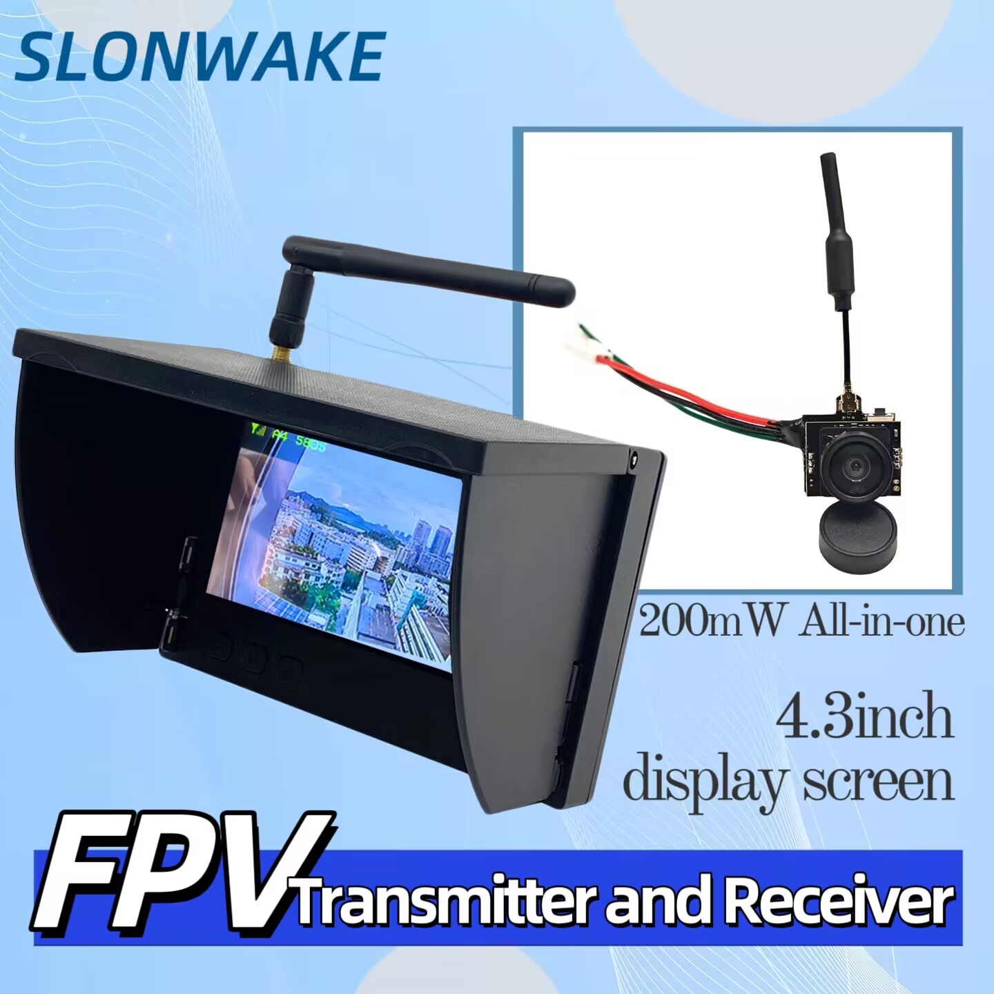 Drone Racing Transmitter - SLONWAKE 5.8G 아날로그 비디오 전송 카메라