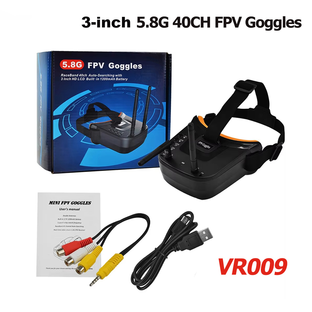 Drone Racing Goggles - VR009 FPV 비디오 고글 3인치 480*320