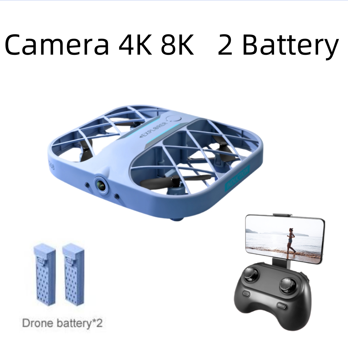Drone Racing Camera - JJRC H107 FPV RC 드론(배터리 2개