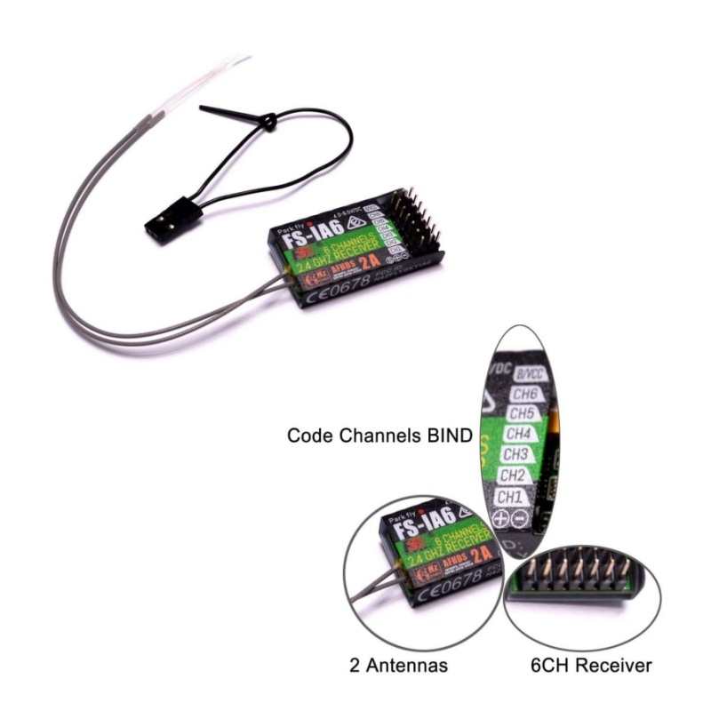 플라이스카이 FS-IA6 수신기 6채널 듀얼 안테나 i - Drone Racing Receiver 리뷰 및 가격